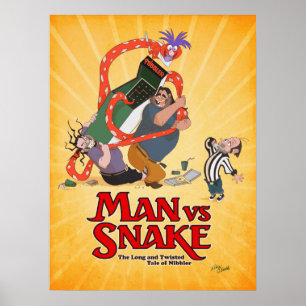 MAN VS SNAKE Don Bluth Poster von Kickstarter