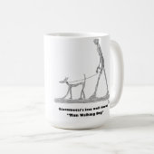 Man Walking Dog Kaffeetasse (VorderseiteRechts)