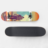 Man Wandern Bergtal Abenteuer Skateboard (Horizontal)