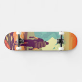 Man Wandern Bergtal Abenteuer Skateboard (Horizontal)