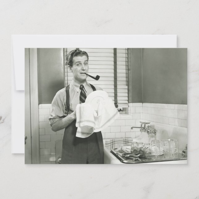 Man Washing Dishes (Vorderseite)