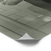 Man Washing Dishes Poster (Ecke)