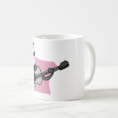 Man Wearing Beret Playing Acoustic Guitar Kaffeetasse (VorderseiteRechts)