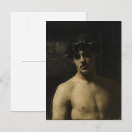Man Wearing Laurels Postkarte (Vorne/Hinten)