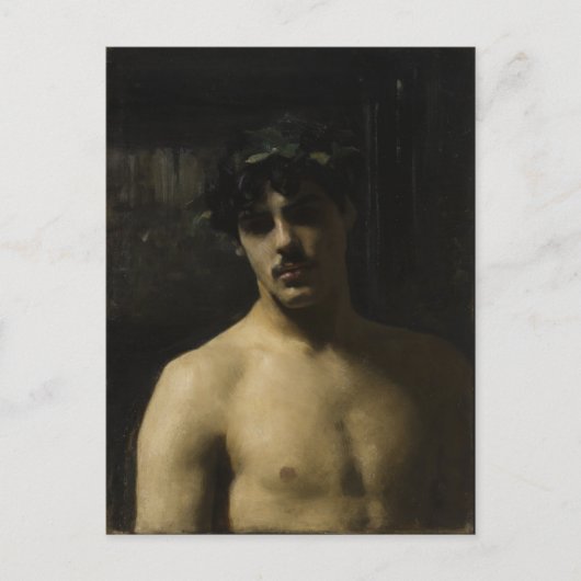 Man Wearing Laurels Postkarte (Vorderseite)