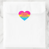 Man wird geliebt You Materie (Pansexual Flag Herz) Herz-Aufkleber (Tasche)