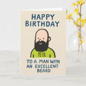 Man with wonderful beard karte (Gelbe Blume)