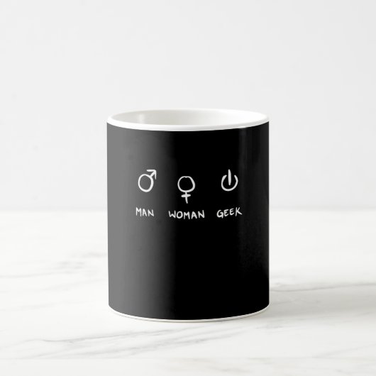 Man Woman Geek Kaffeetasse (Mittel)