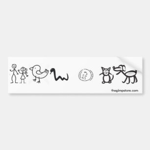 Man_women_animals_bumpersticker Autoaufkleber