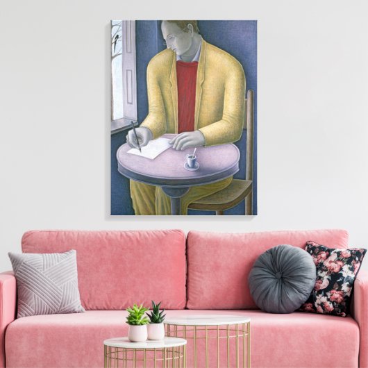 Man Writing 2004 Leinwanddruck (Insitu (Wohnzimmer))