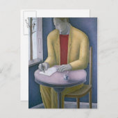 Man Writing 2004 Postkarte (Vorne/Hinten)