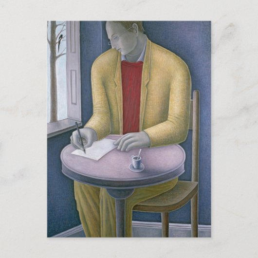 Man Writing 2004 Postkarte (Vorderseite)