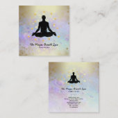 ~ Man Yoga Gold Meditation Glitzer Quadratische Visitenkarte (Vorne/Hinten)