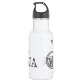 Mana Atua - Power von den Göttern - weiß Edelstahlflasche (Rückseite)