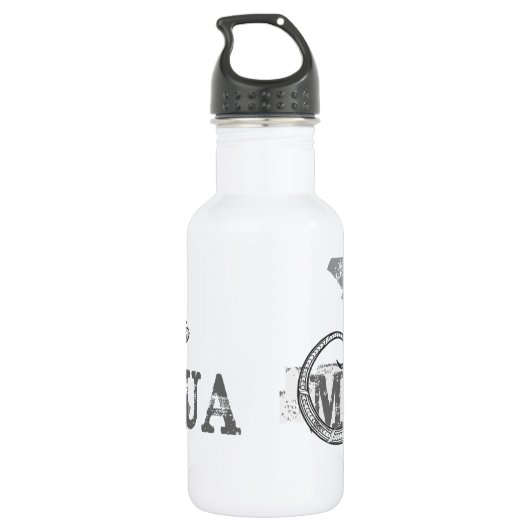 Mana Atua - Power von den Göttern - weiß Edelstahlflasche (Rückseite)