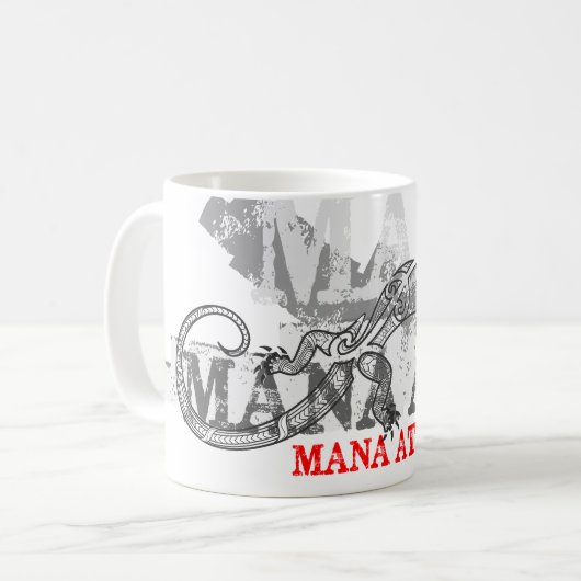 Mana Atua - Power von den Göttern - weiß Kaffeetasse (Vorderseite Links)