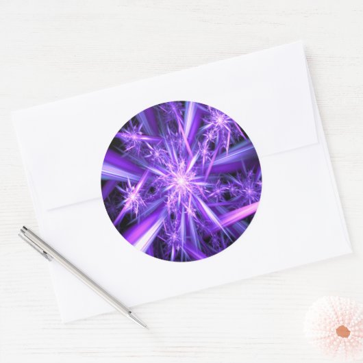 Mana - Fraktal-Aufkleber Runder Aufkleber (Umschlag)