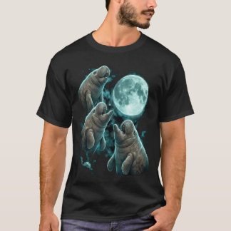 Mana Heulender Mond Lustiges Tier Seekuh T-Shirt