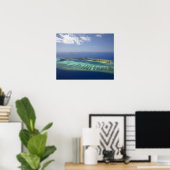 Mana Island und Korallenriff, Mamanuca Inseln Poster (Heimbüro)