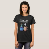 Mana Low Coffee Needed Funny Pixel Art Gamer T-Shirt (Vorne ganz)