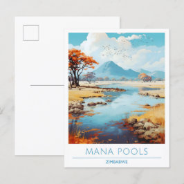 Mana Pools Nationalpark Zimbabwe Travel Postkarte