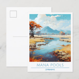 Mana Pools Nationalpark Zimbabwe Travel Postkarte