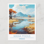 Mana Pools Nationalpark Zimbabwe Travel Postkarte (Vorderseite)