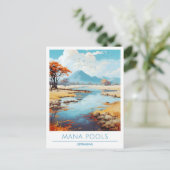 Mana Pools Nationalpark Zimbabwe Travel Postkarte (Stehend Vorderseite)