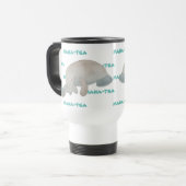 Mana-tea Funny Pun Manatee Reisebecher (Vorderseite Links)