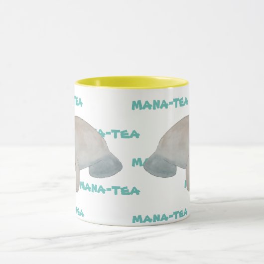 Mana-tea Funny Pun Manatee Tasse (Zentrum)