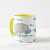 Mana-tea Funny Pun Manatee Tasse (Vorderseite Links)