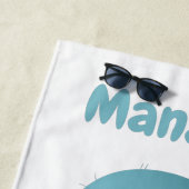 Mana-Tee Personalisiert Manatee Boba Tea Strandtuc Strandtuch (Beispiel)