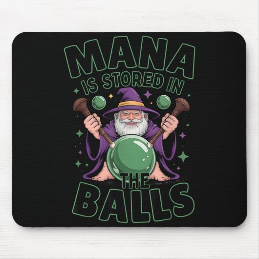 Mana wird im RPG-Humor-Fantasy-Zauberer gespeicher Mousepad (Vorne)