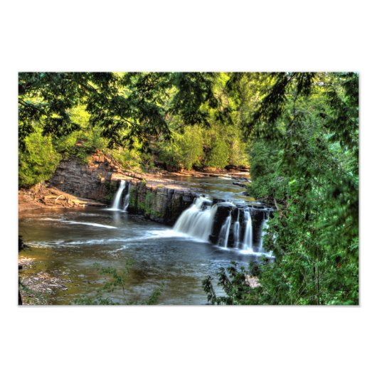 Manabezho Falls, Michigan Fotodruck (Vorne)