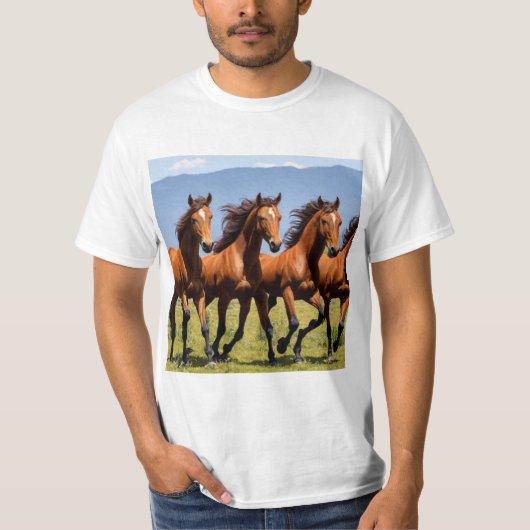 Manada de caballos en libertad T-Shirt (Vorderseite)