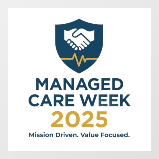 Managed Care Week 2025 - 4.00 x 4.00 Window Cling Fensteraufkleber (Blatt)