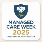 Managed Care Week 2025 - Paper Coasters Rechteckiger Pappuntersetzer (Vorderseite)