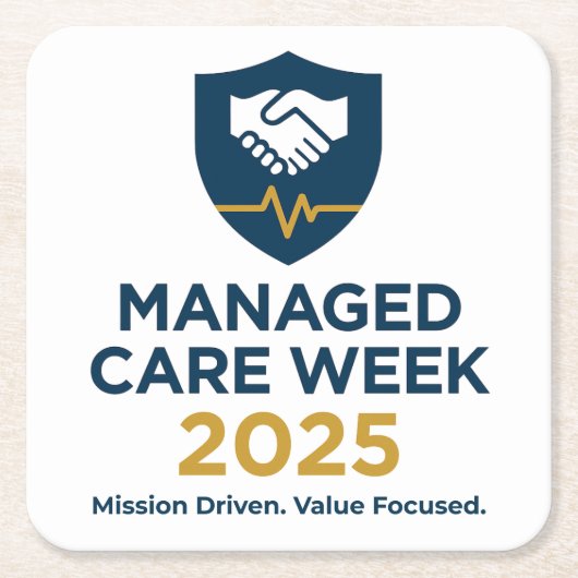 Managed Care Week 2025 - Paper Coasters Rechteckiger Pappuntersetzer (Vorderseite)