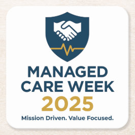 Managed Care Week 2025 - Papierhalterungen Rechteckiger Pappuntersetzer