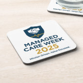 Managed Care Week 2025 - Plastik-Getränkuntersetze Getränkeuntersetzer (Linke Seite)