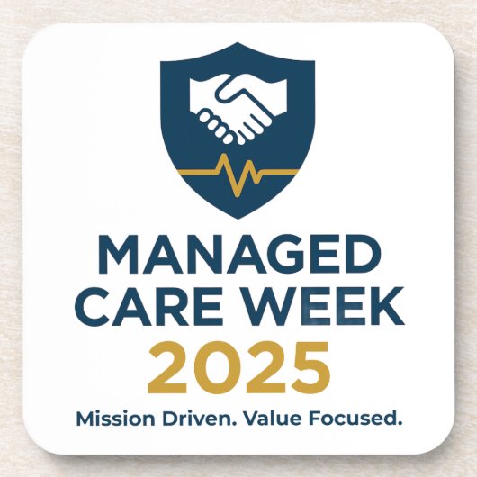 Managed Care Week 2025 - Plastik-Getränkuntersetze Getränkeuntersetzer (Vorderseite)
