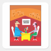 Management Consulting Meeting Quadratischer Aufkleber (Vorderseite)