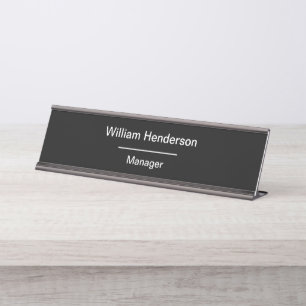 Management-einfaches modernes Büro Schreibtischnamensplakette