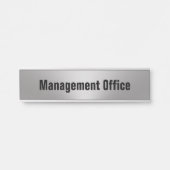 Management Office Silver und Black Template Türschild (Vorderseite )