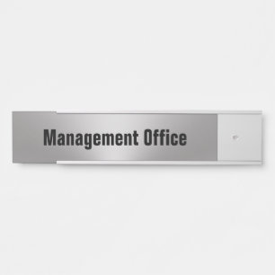 Management Office Silver und Black Template Türschild