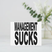 Management Sind zum Kotzen Postkarte (Stehend Vorderseite)