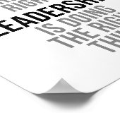 Management tut die Dinge richtig Poster (Ecke)