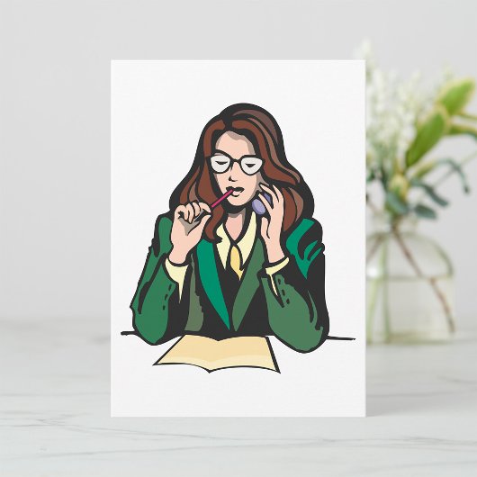 Manager am Arbeitsplatz Einladung