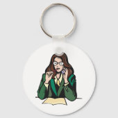 Manager am Arbeitsplatz Schlüsselanhänger (Rückseite)