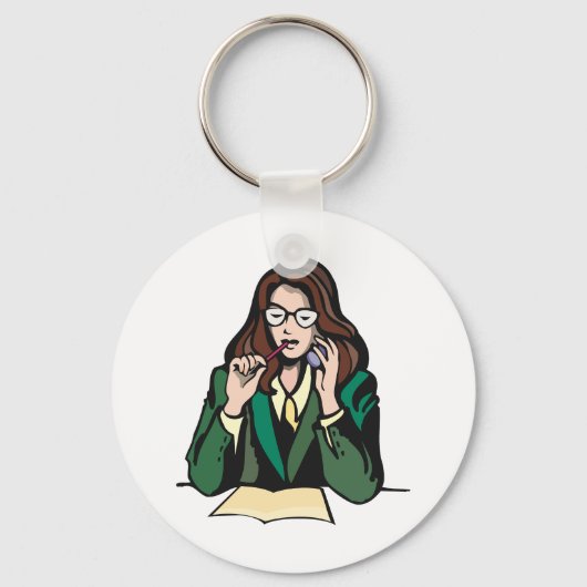 Manager am Arbeitsplatz Schlüsselanhänger (Rückseite)